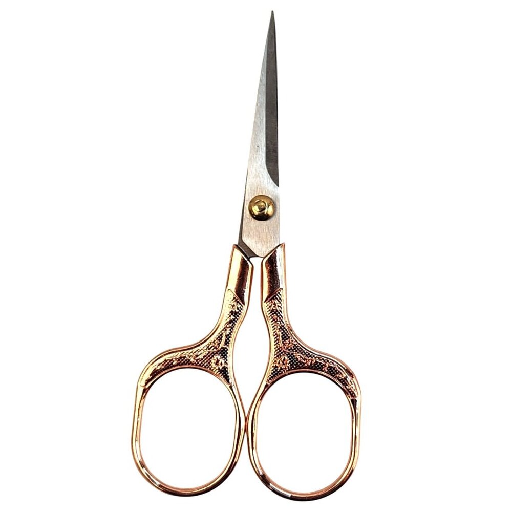 Ornate Embroidery Scissors Gold Handle Vintage Sewing Shears Craft Tool
